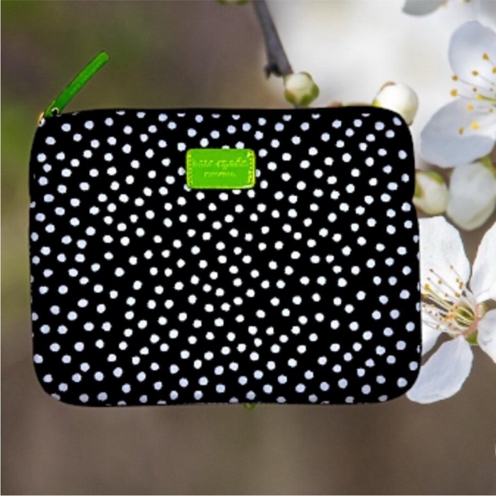Kate Spade Black and White Dotted Tablet Sleeve